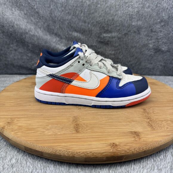 Nike Dunk Low Shoes Boys Size 11C Basketball Street Sneakers FQ7673-100 - Picture 1 of 9